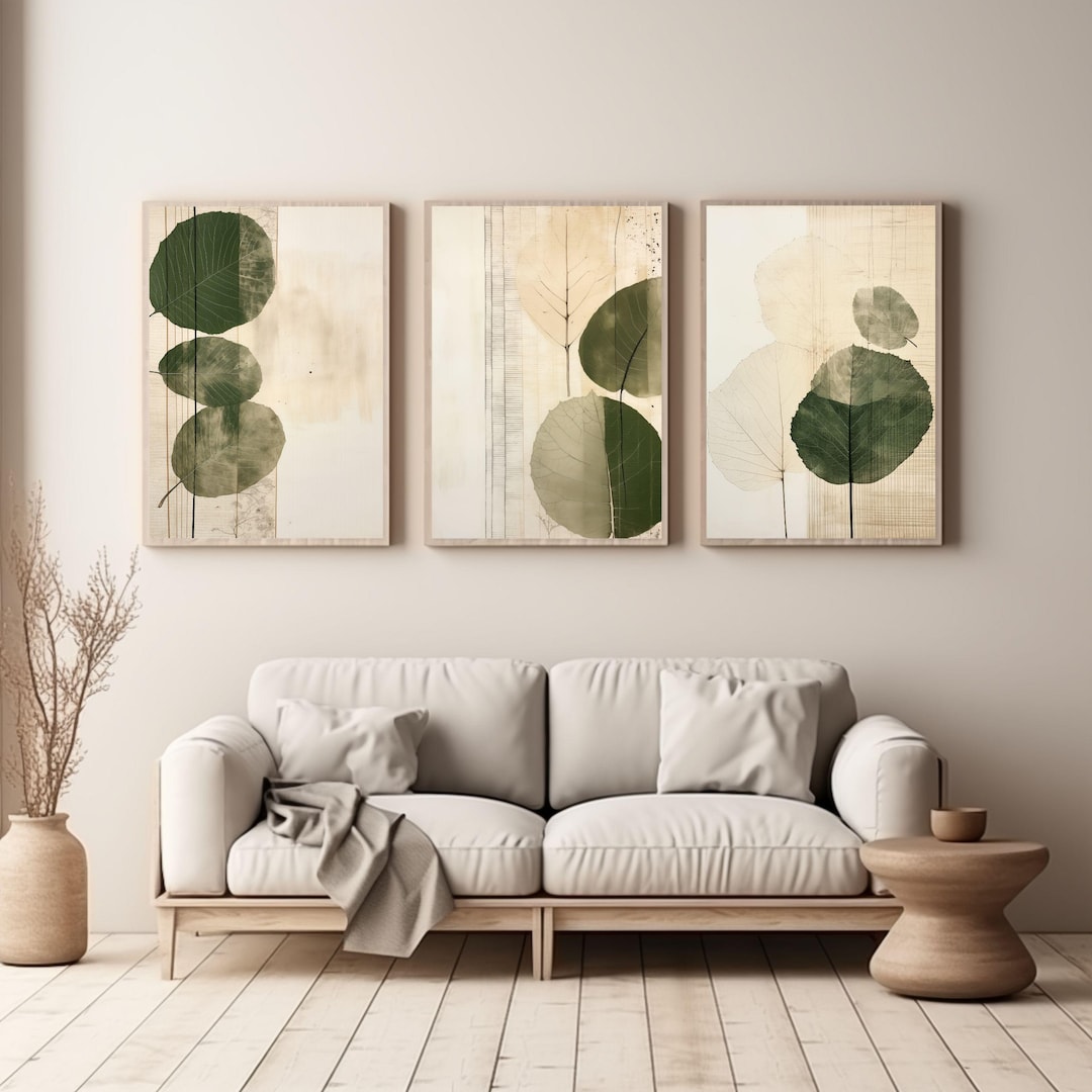 Set of 3 Japandi Wall Art | Japandi Art | Wabi Sabi Wall Art ...