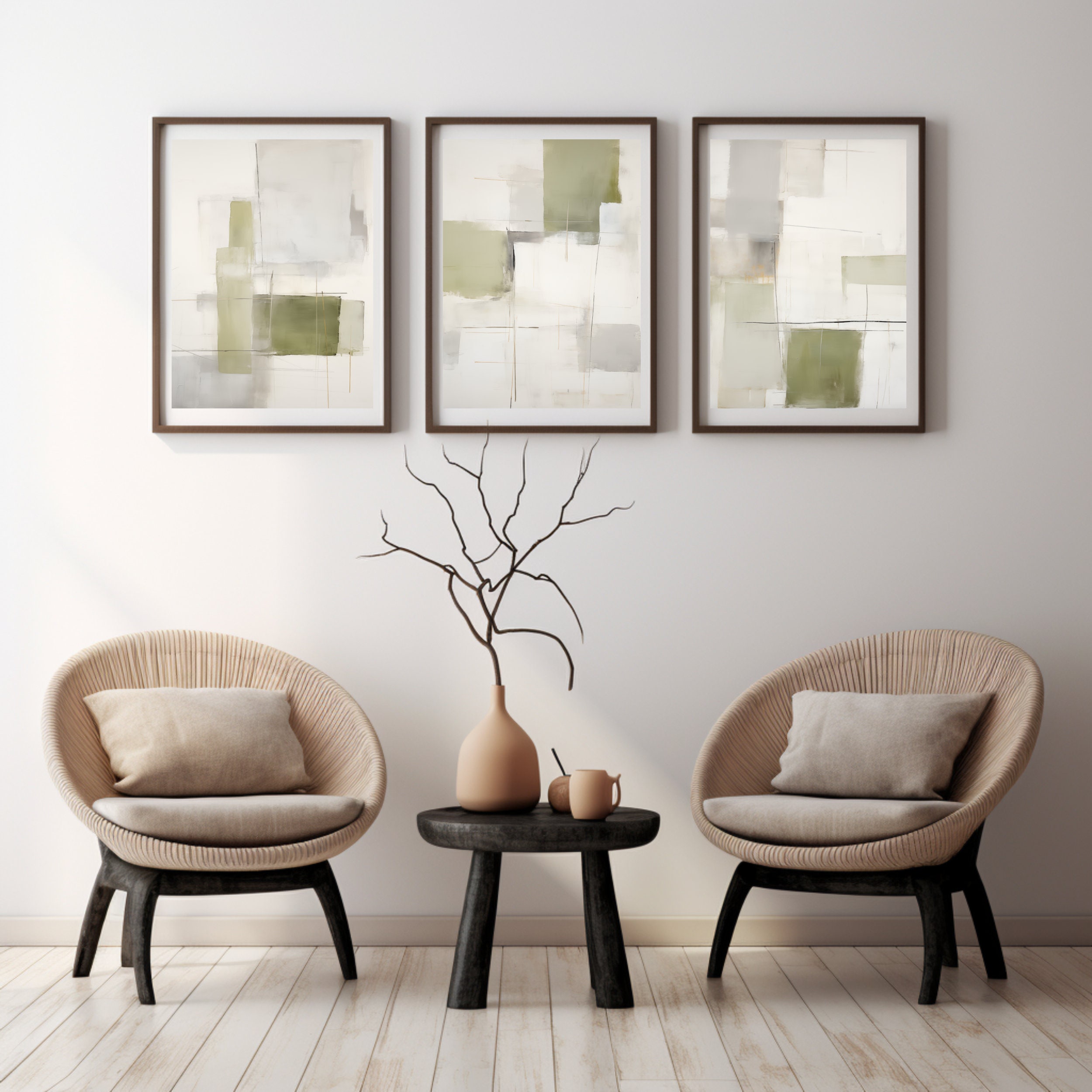 Set of 3 Japandi Wall Art Japandi Art Wabi Sabi Wall Art Minimalist ...