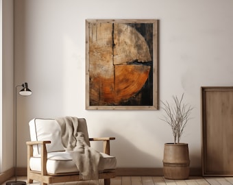 Wood rings Japandi wall art | Wabi Sabi wall art | Japandi wall decor  | Japandi print | Wabi sabi wall decor | Wood texture art