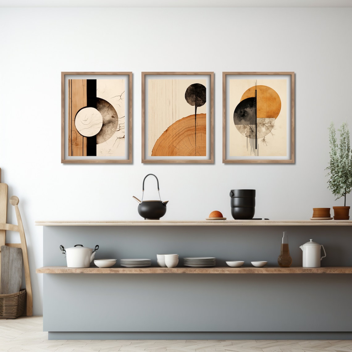 Set of 3 Japandi Wall Art | Japandi Art | Wabi Sabi Wall Art | Japandi ...