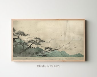 Spring Japandi Landscape Art for Samsung Frame TV (Digital Download)