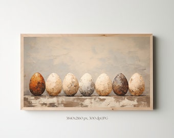 Spring Samsung Frame TV Art | Easter egg | Vintage Painting | Farmhouse Art for TV | Rustic cottage tv art | Easter Tv art