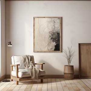 Wood rings Japandi wall art | Wabi Sabi wall art | Japandi wall decor  | Japandi print | Wabi sabi wall decor | Wood texture art