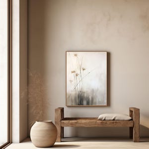 Japandi wall art Abstract neutral wilderness | Wabi sabi art | Wabi sabi neutral wilderness | Instant download art | Minimalist nature