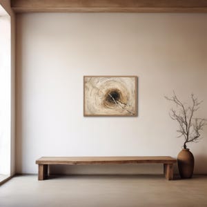 Wood rings Japandi wall art | Wabi Sabi wall art | Japandi wall decor  | Japandi print | Wabi sabi wall decor | Wood texture art