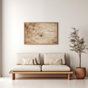 Wood rings Japandi wall art | Wabi Sabi wall art | Japandi wall decor  | Japandi print | Wabi sabi wall decor | Wood texture art