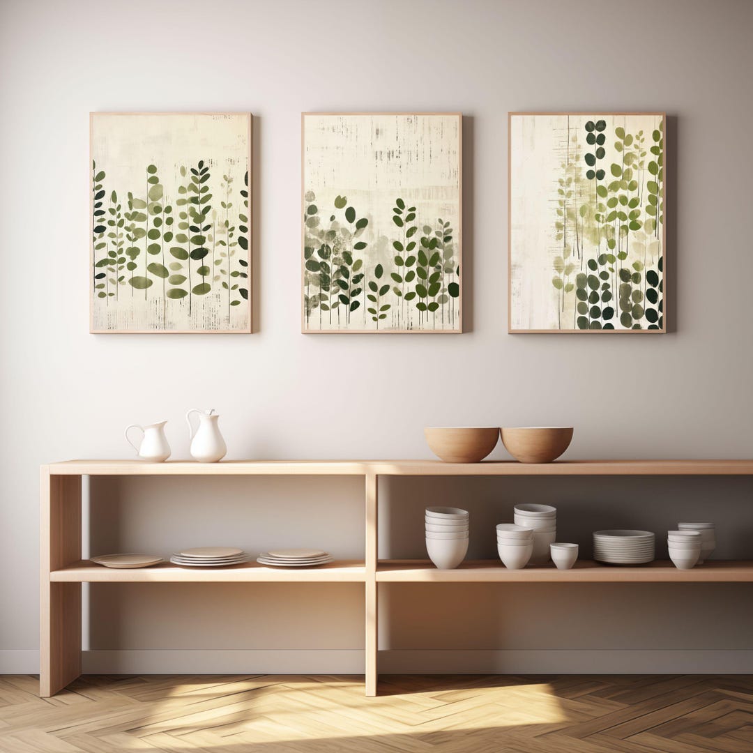 Set of 3 Japandi Wall Art | Japandi Art | Wabi Sabi Wall Art ...