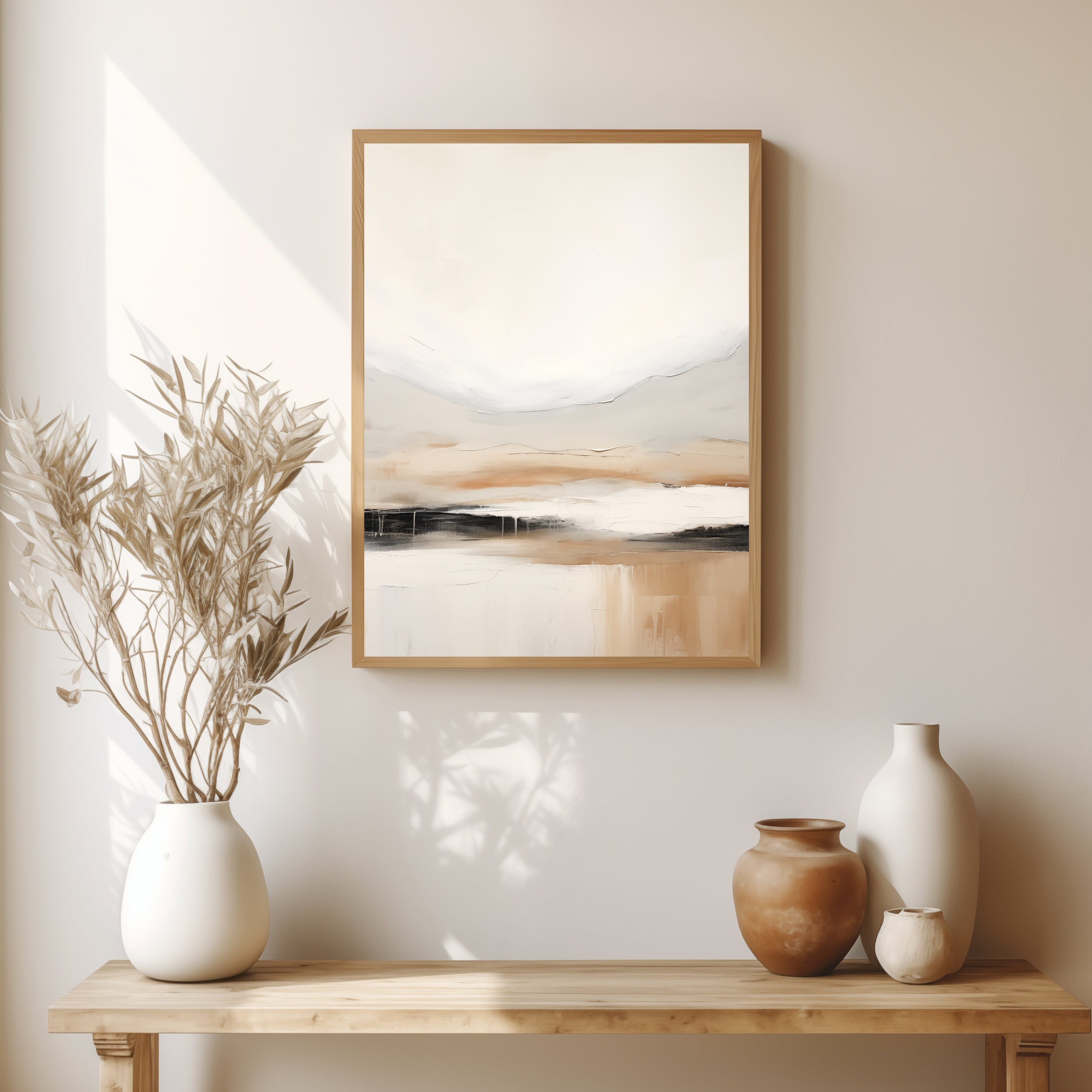 Japandi Wall Art Japanese Art Abstract Earthy Neutrals Wabi Sabi Wall ...