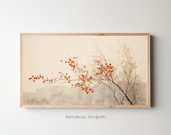 Autumn Wabi Sabi Samsung Frame TV Art: Japandi Herbal Art (Digital Download)