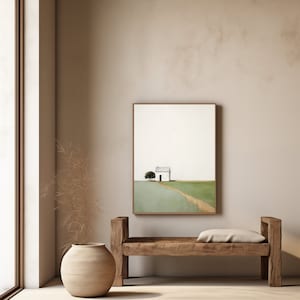 Japandi wall art Abstract neutral branch | Wabi sabi art | Wabi sabi countryside sage | Instant download nature art | Minimalist nature
