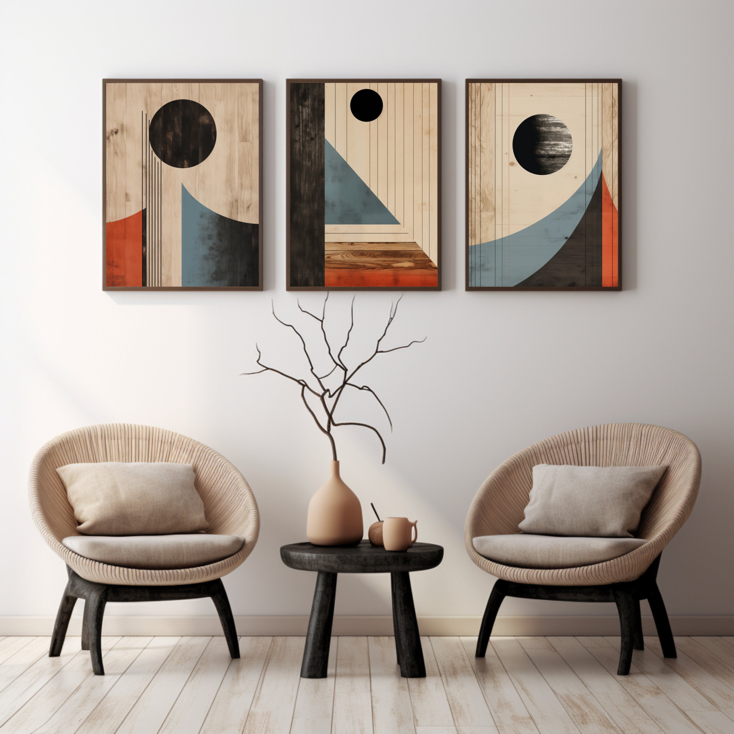 Set of 3 Japandi Wall Art Japandi Art Wabi Sabi Wall Art Japandi Wall ...
