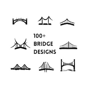50+ Bridge icons Digital Download Vector Icons Pack | Print on Demand & Cricut Compatible | Commercial Use