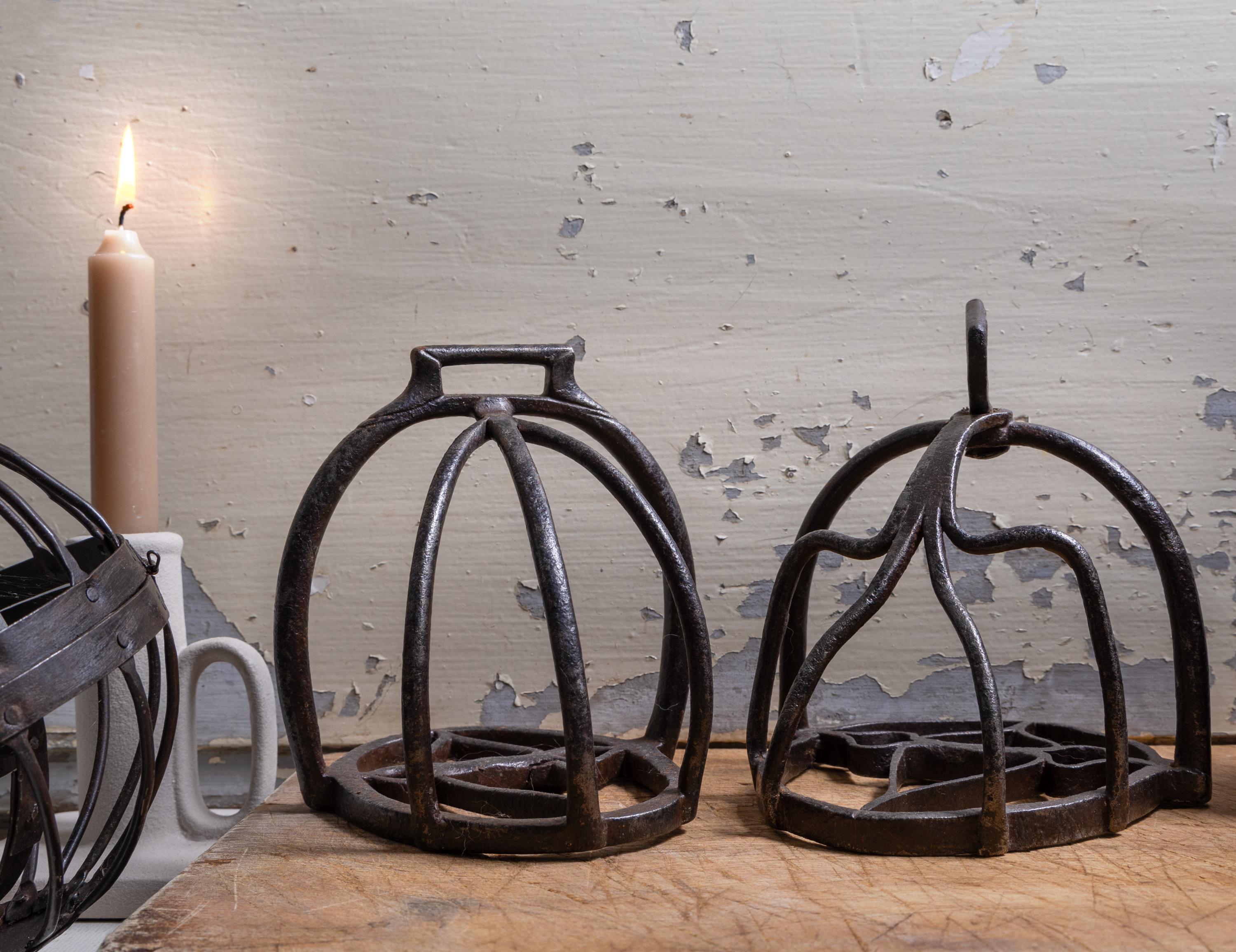 Paire D'étriers Vintage En Fonte, Déco Rustique, Pour Selle Latérale, Anciens