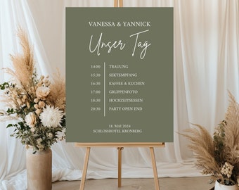 Schild Hochzeit, Ablauf, time schedule, Trauung, Hochzeitsdekoration, Dekoration, Acrylschild, Zeremonie, Hochzeit 2024, individualisiert