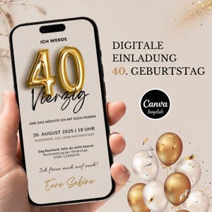 Convite de 60º Aniversário – Animado e Minimalista | Modelo Editável do Canva | Download Instantâneo de MP4/PNG para WhatsApp | Cartão Digital