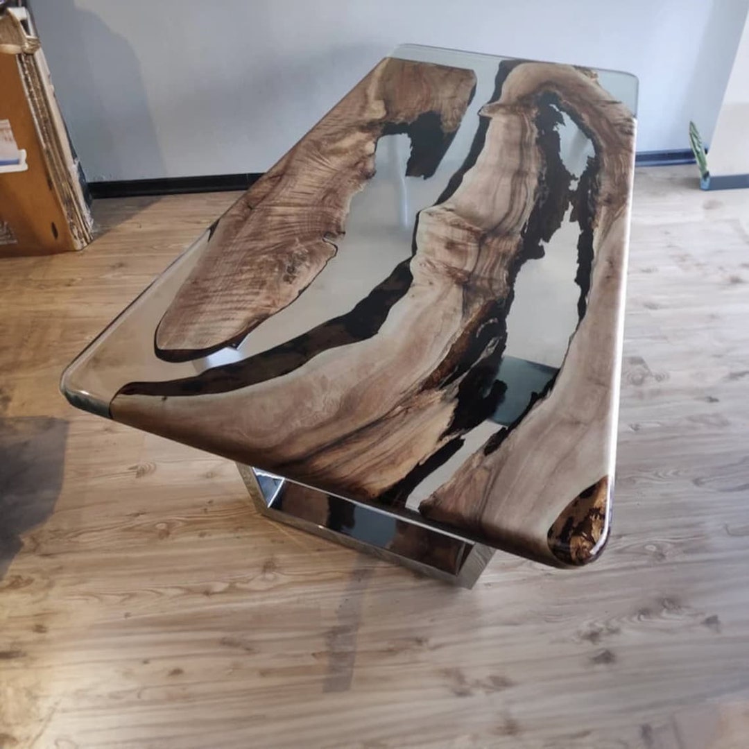 Epoxy Olive Table Living Room Table Custom Live Edge Epoxy - Etsy