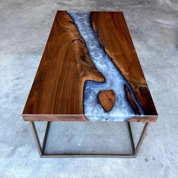 River Table, Resin River Table, Unique Epoxy Coffee Table Epoxy Resin Wood Kitchen Table, epoxy sofa table, epoxy living table, epoxy