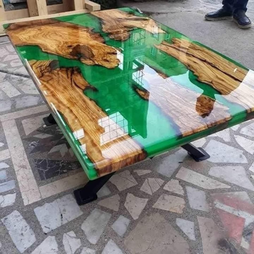 Epoxy Table, Dining, Sofa, Center Table Top Live Edge Walnut Table