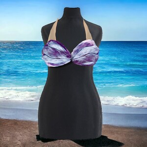 Cartoon shells style  silicone mermaid swim top ariel mermaid