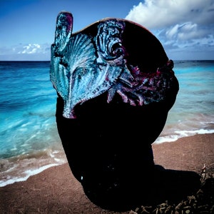 Mermaid silicone tidal waves head piece
