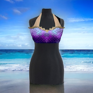 custom silicone swim top cosplay mermaid costume- Mermaid scales