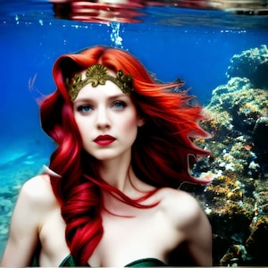 Mermaid silicone swimmable baroque crown cosplay costume mermaid