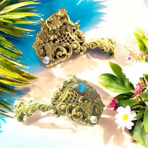 Mermaid silicone head piece swimmable baroque crown - baroque imperial