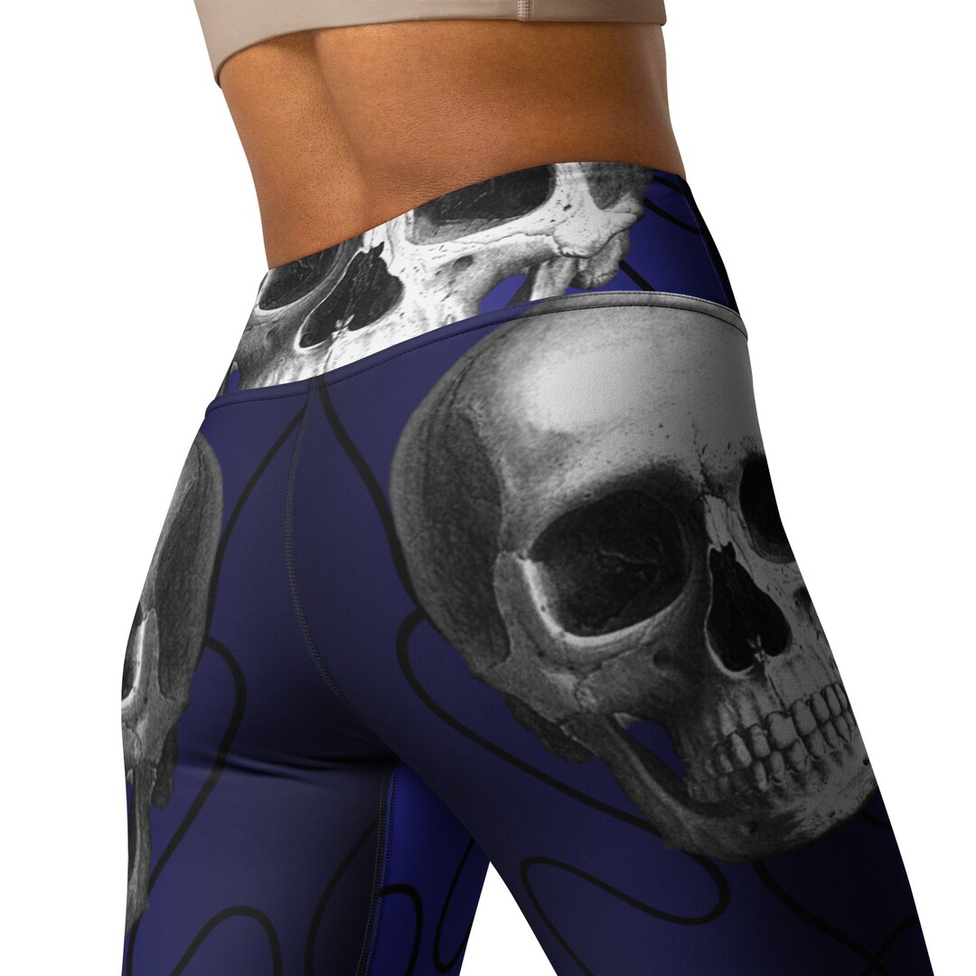 Blue Sugar Skull Men's Leggings