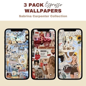 Espresso Sabrina Carpenter Sfondi per iPhone Sfondi per telefoni, Collage Blu Rosso Giallo Estetica Short N Sweet Tour, Schermata di blocco iOS