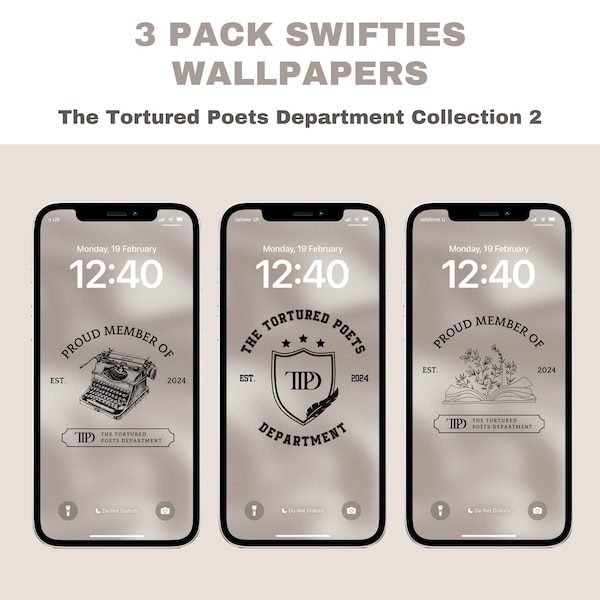 The Tortured Poets Department Taylor Swift iPhone Phone Backgrounds Wallpapers, Grey Bronze Black Swifties Poetry Yearbook Eras Aesthetic