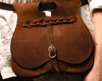 Mittelalterliche Nierentasche aus Leder