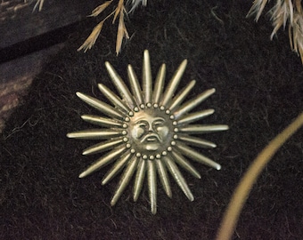Grim Sun Brooch – Medieval Pilgrim Badge