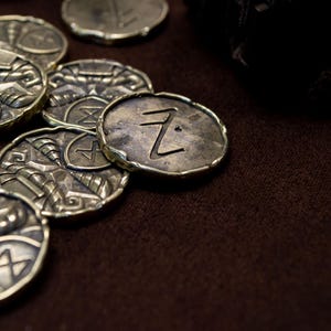 Handcrafted Brass Dwarven Lucky Coin: Talisman of Fortune