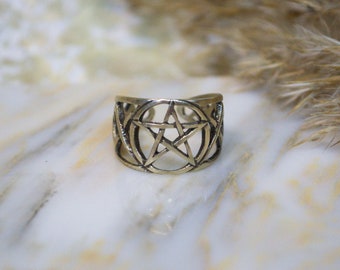 Brass Pentacle Ring