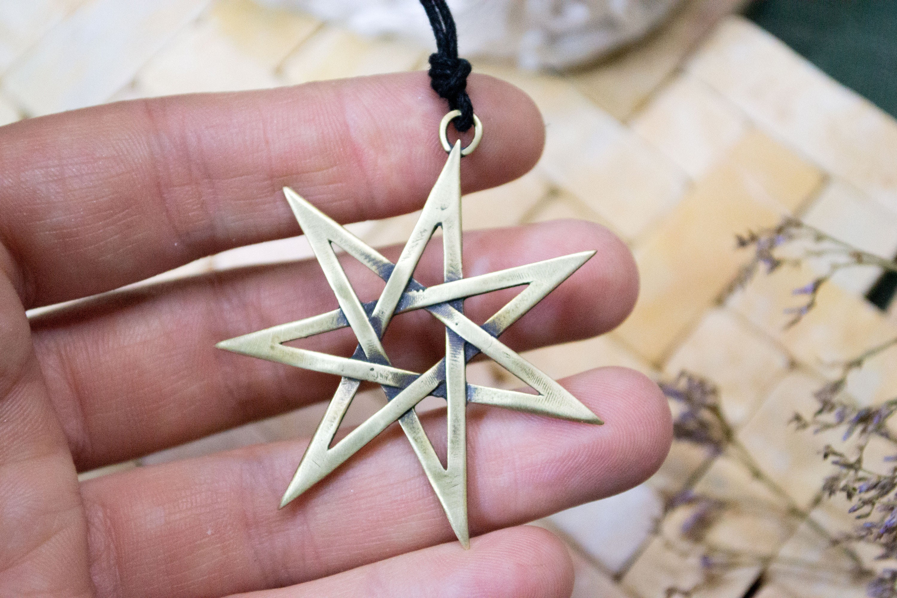 The Seven-pointed Star Pendant - Etsy