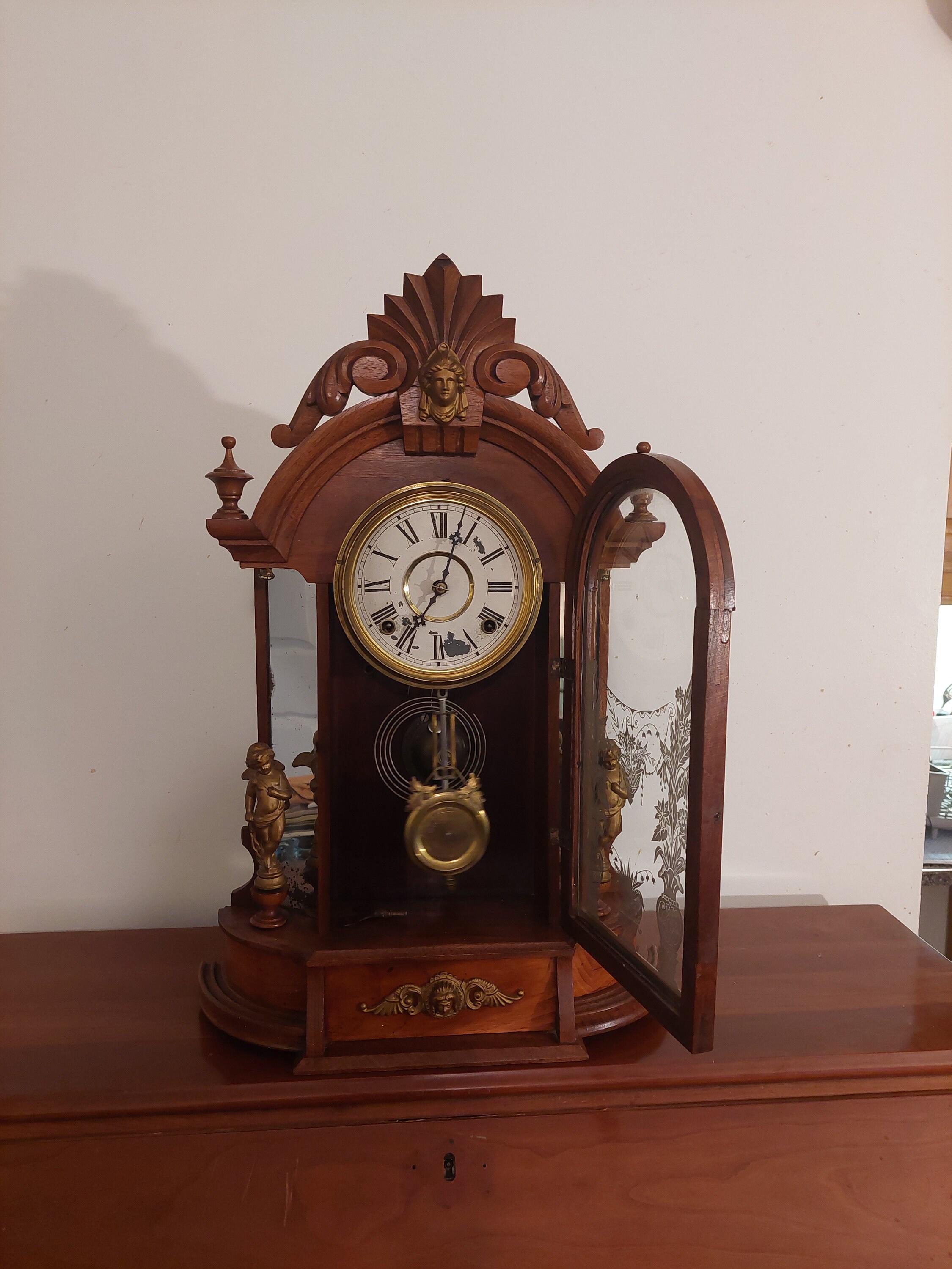 Antique Grandmother Clock Etsy UK