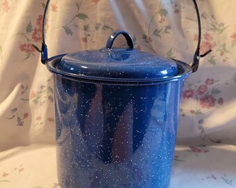 Blue Enamel Pot