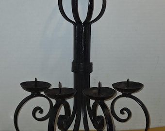 Vintage Cast Iron: Candle Sconce, Dinner Call Triangle, kettle pot handle and lawn sprinkler