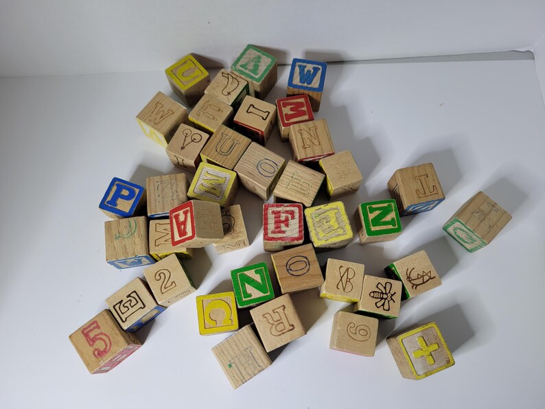 Wood Toy Letter Blocks - Etsy