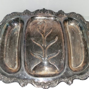 Old English poole silver sectional platter