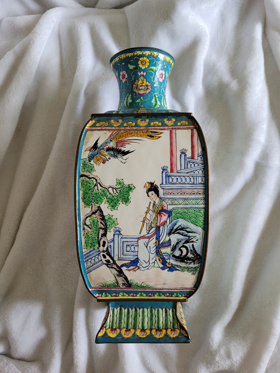 Qing Chinese Enameled Vase Etsy
