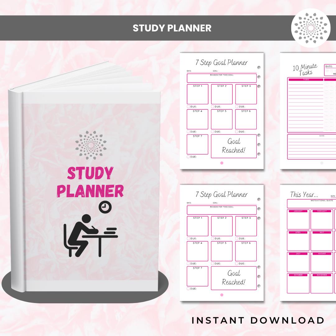 Minimalist Study Planner & Student Organizer | Weekly and Monthly PDF ...