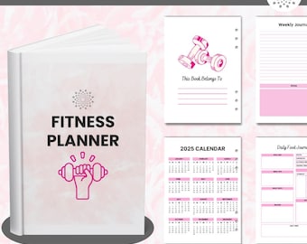 Fitness Planner & Health Journal | Workout, Meal and Progress Tracker PDF