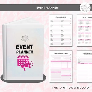 Event Planner, Floral Print Event Planner, Organizational Planner, Party Scheduler, Decor Planner, Planner Gift