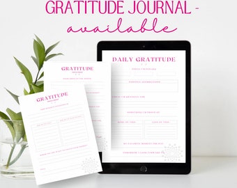 Journal de gratitude imprimable | Cahier quotidien de réflexion et de gratitude (PDF)