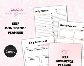 Self-Confidence Planner & Mindset Journal | Motivational Self-Esteem Workbook (Printable)