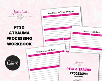 PTSD Trauma Processing Workbook & Therapy Journal | Printable Coping Skills Guide