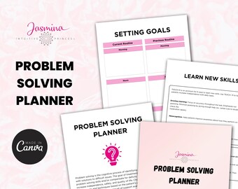 Problem Solving Planner & Goal-Setting Workbook | Printable Productivity and Strategy Organizer