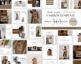 Fashion Instagram Post Templates | Editable Social Media Content Pack for Fashion Brands