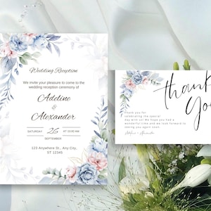 Set di inviti per matrimonio floreali, biglietti RSVP botanici, suite per matrimonio ispirata alla natura, cancelleria per matrimonio in giardino